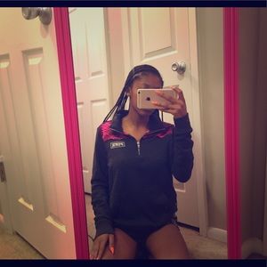 Vs pink half zip up